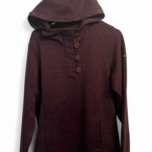 Purple Columbia hoodie with buttons up and‎ front pocket